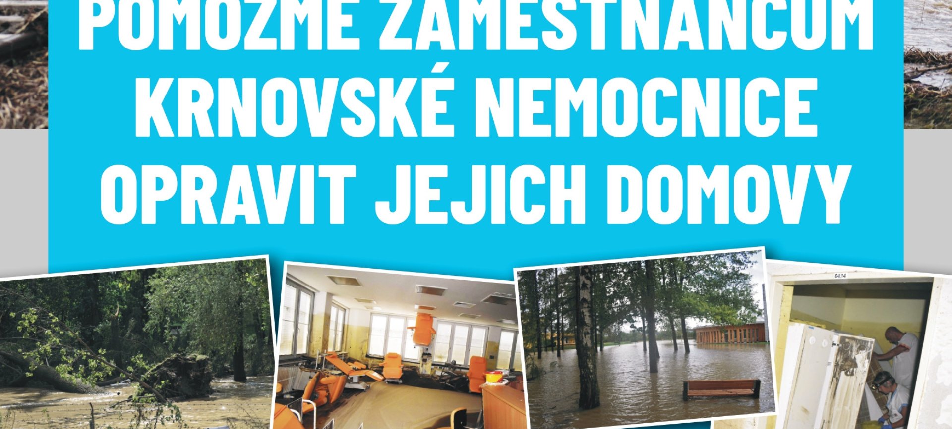 Voda zničila majetek stovkám zaměstnanců nemocnice, sbírka pomůže zdravotníkům opravit domovy